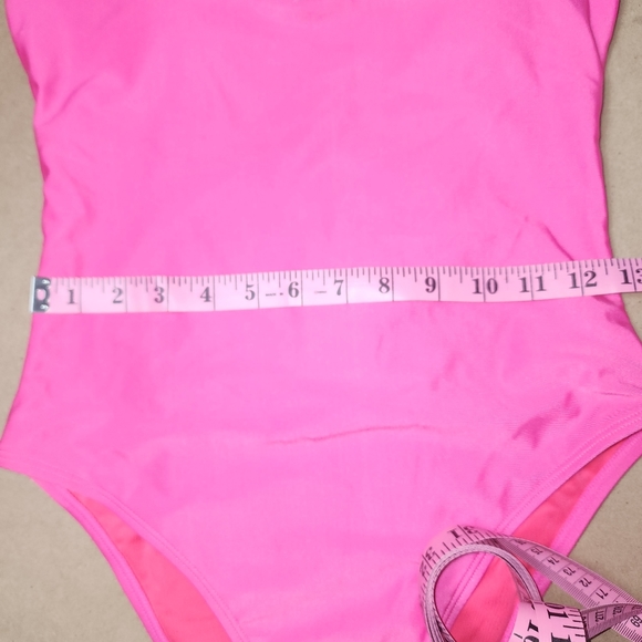NWT, neon rose one piece swimsuit, Medium - Picture 5 of 10